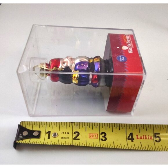 Santas Workbench Christmas Blown Glass Train & Nutcracker Ornaments Set Of 4 - Picture 8 of 9